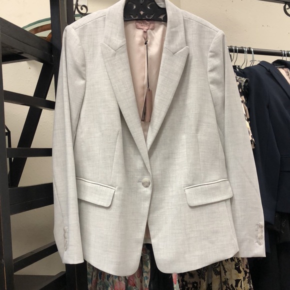 REBECCA TAYLOR Tailored Linen-Blend Suiting Jacket - Picture 8 of 8